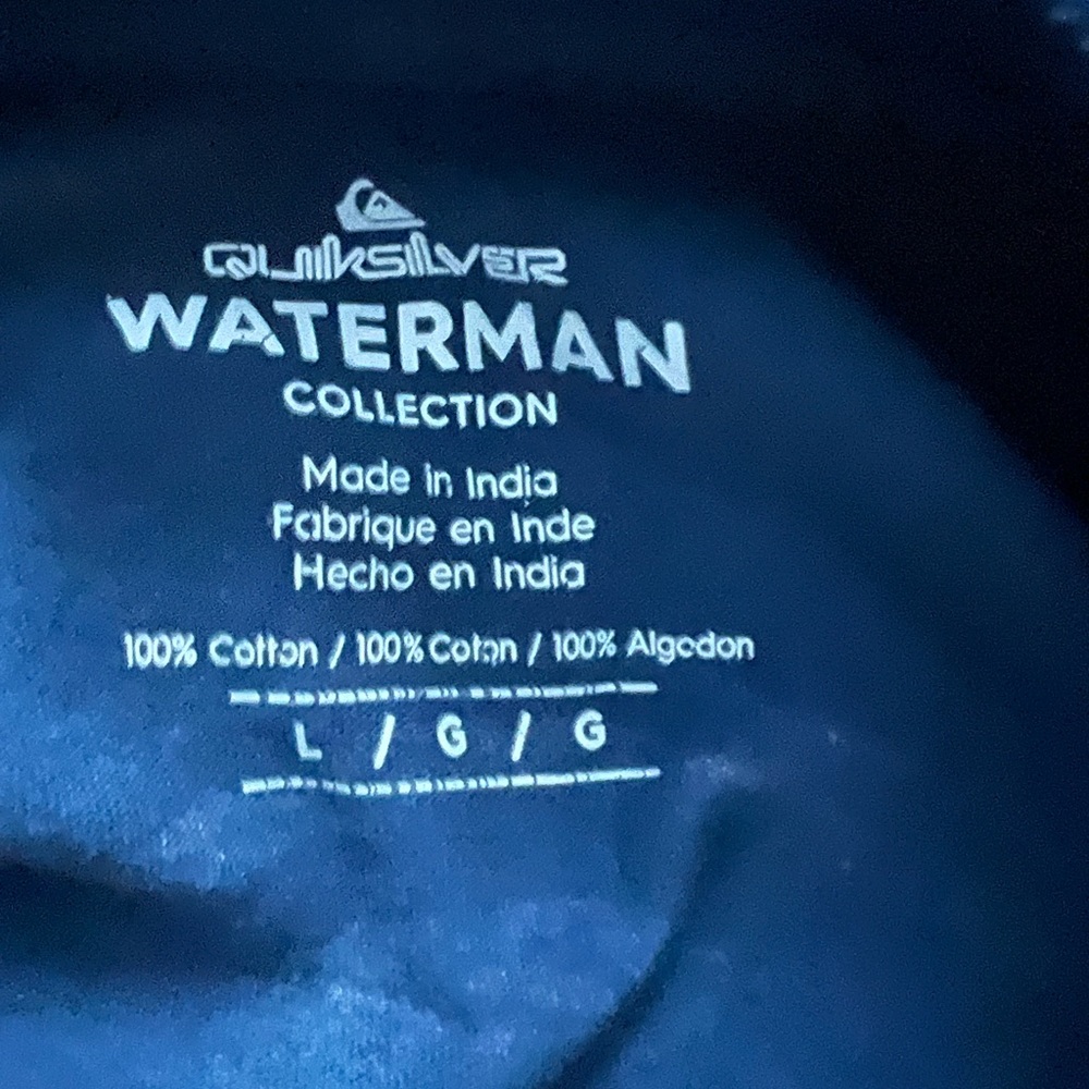 Quiksilver Teal Crewneck Short Sleeve Tee with Chest Logo - Picture 3 of 3